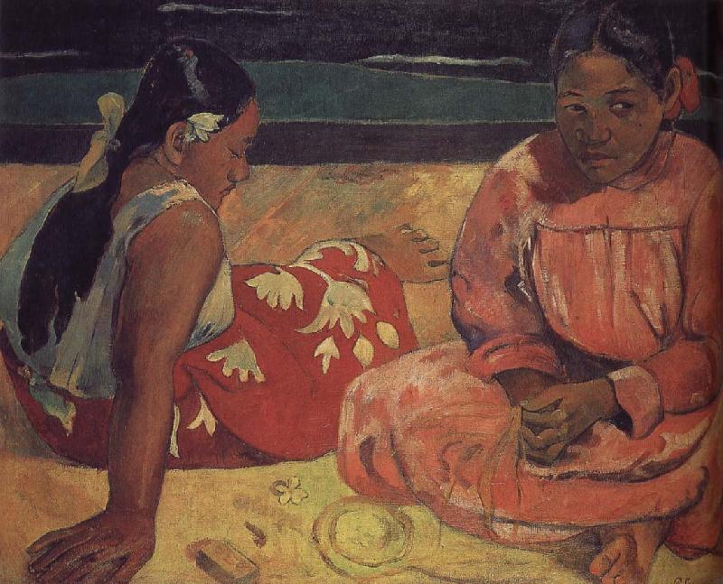 Paul Gauguin The two women on the beach Sweden oil painting art